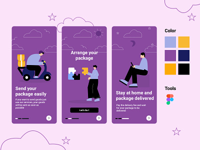 Package Delivery delivery design figma mobile ui
