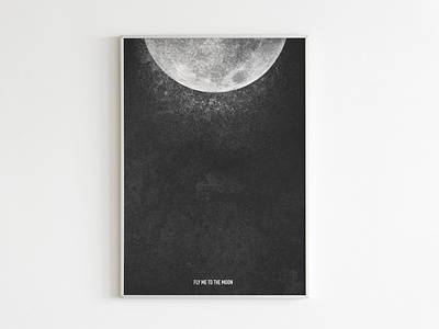 30 Days Poster Challenge | Fly Me to the Moon lyrics moon moonlight night poster poster a day poster design