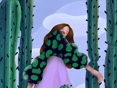 Girl with cactus art artist cactus character design draw drawing female illustration girl illustration illustration landscape illustration pattern illustration patterns plant plants portrait illustration woman illustration woman in illustration