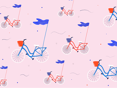 Bike pattern 2d adobe bike bycicle illustration illustrator pattern pattern design vector vector artwork