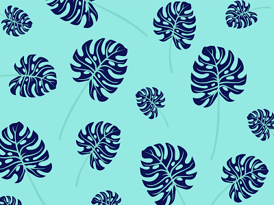 Patterns 2d adobe design illustration illustrator leaf monstera pattern pattern design patterns vector