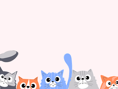 Cats 2d adobe adobe illustrator cat cats character cute cute animal design illustration illustrator pattern vector