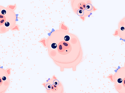 Piggys Pattern 2d adobe adobe illustrator character cute cute animal design illustration illustrator pattern pattern art pattern design pig piggy pigs vector