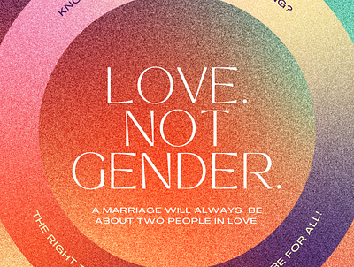 Poster 'Love.Not.Gender.' design graphic design illustration typography vector