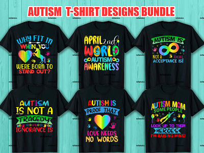 This is Autism T-Shirt Designs Bundle.