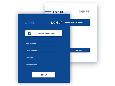 Sign In and Sign Up Forms clean flat form input interface login sign in sign up simple ui user ux