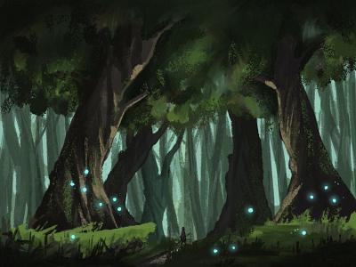 Mystery Forest for a new project graphic design illustrator ui