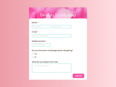 ShiftNudge-RSVP Form design figma shiftnudge ui