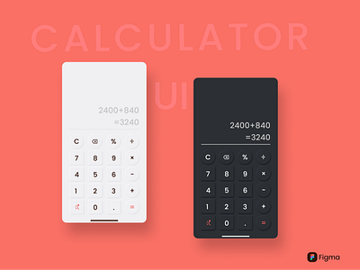 Calculator 004 dailyui design figma neuomorphism ui