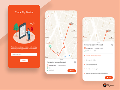 Location Tracker dailyui dailyuichallenge design figma gratitude locationtrack ui uxuidesigner