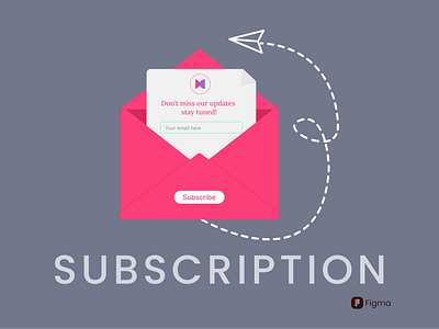 Subscribe dailyui dailyuichallenge design figma gratitude illustration subscription ui uxuidesigner