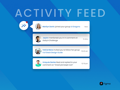 Activity Feed dailyui dailyuichallenge design designlife figma gratitude ui uilove uxuidesigner