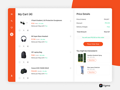 Shopping Cart dailyui dailyuichallenge design designlife figma gratitude ui uilove uxuidesigner