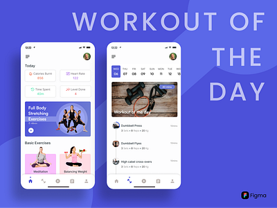 Workout of the day dailyui dailyuichallenge design designlife figma gratitude ui uilove uxuidesigner workoutapp