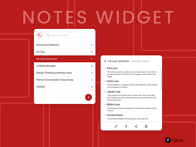 Notes Widget