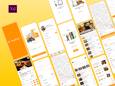 FoodGrab - Food delivery app design app food delivery app ui