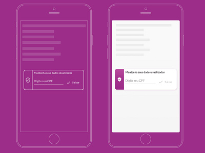 UI #01 - Input Data Box brasil cpf data info informação input mobile nuper purple roxo