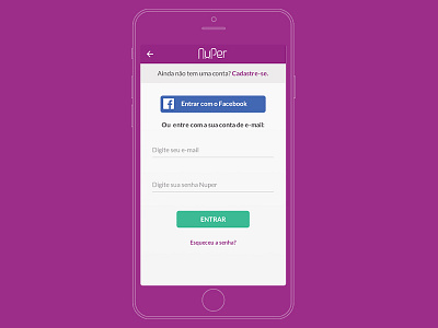 UI #02 - Login brazil facebook login nuper portuguese purple ui ui design