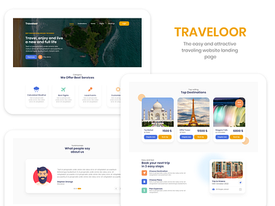 Travel website landing page branding design graphic design ui user design ux