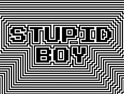 'Stupid Boy' design graphic design typography