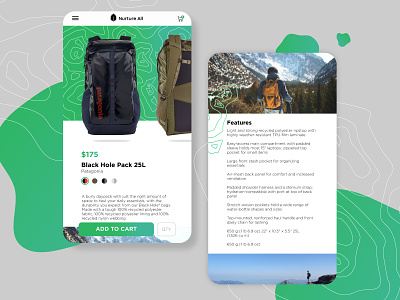 Outdoors Ecommerce Page ecommerce outdoors store ui