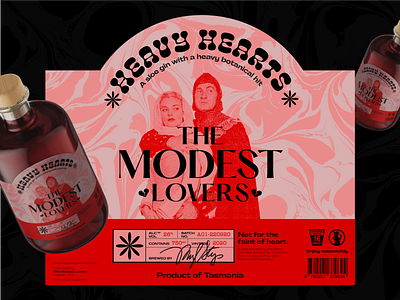 The Modest Lovers - Gin Packaging Exercise alcohol branding bottle label gin label packaging spirit truegrittexturesupply