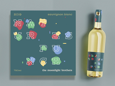 Nature's Punch - Wine Label Exercise alcohol branding bottle label nature packaging wine wine label