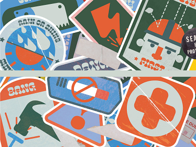 Building a Brand as a Tradie blog character editorial illustration illustration safety sticker truegrittexturesupply