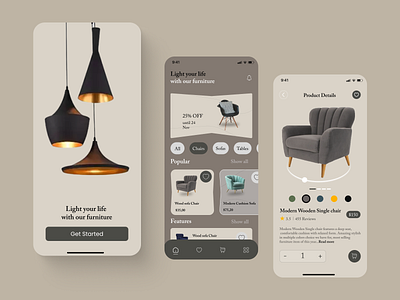 Mobile app For Furniture online shop mobile app design