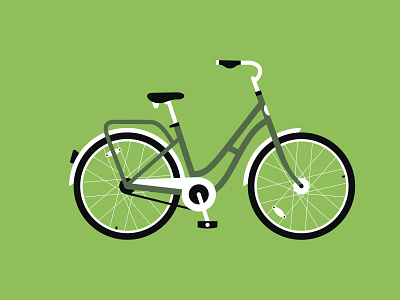 Classic women's bike bicycle bike classic cruiser geometric graphic design illustration vector