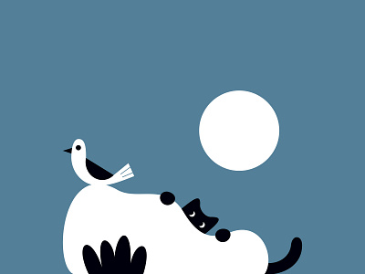 Bird and cat