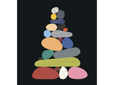 Pile of stones geometric graphic design illustration pile poster stones vector