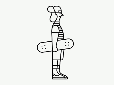 Skaterboy design geometric illustr illustration monoline skateboard skateboarding skaterboy tatoo vector