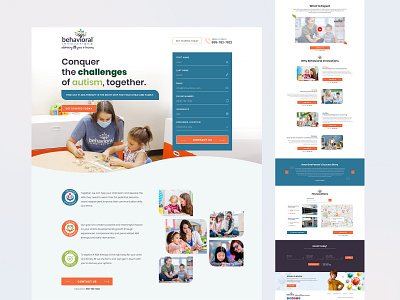kids Therapy and Child Care child care daycare kids therapy kids therapy and child care landing page ui user interface design
