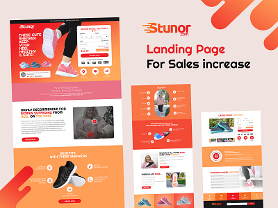 Shoes - Landing Page For Sales increase sales increase shoes landing page ui ui design user interface design