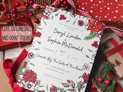 Christmas Wedding Invitation