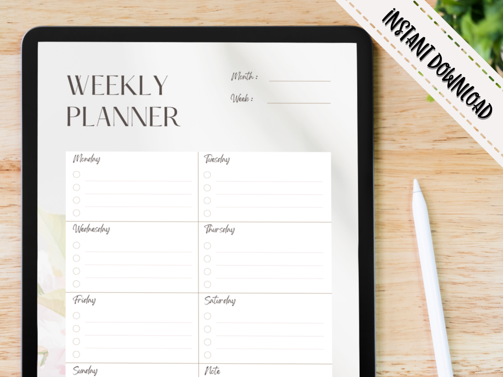 Undated Planner - Weekly | Monthly | Daily by Taylor Engen on Dribbble