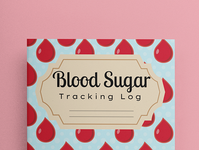Blood Sugar Log Book Cover blood sugar log book blood sugar logging blood sugar tracker blood sugar tracking blood tracker log diabetes diabetes gifts gluclose tracker book log book design