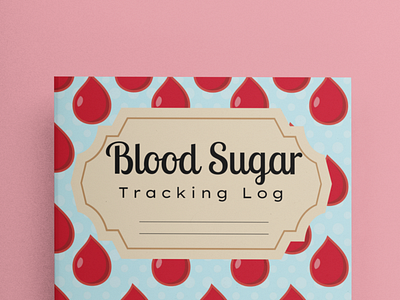 Blood Sugar Log Book Cover blood sugar log book blood sugar logging blood sugar tracker blood sugar tracking blood tracker log diabetes diabetes gifts gluclose tracker book log book design