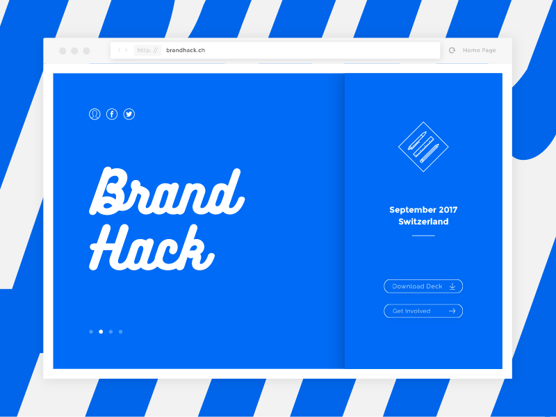 DailyUI Challenge #003 - Landing Page layout icon patterns web page blue 003 landing ui dailyui