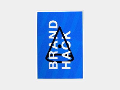 BrandHack Poster Variation - 01 blue eye geometric hack pattern poster shapes triangle white
