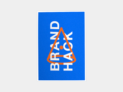 BrandHack Poster Variation - 03 blue eye geometric hack pattern poster red shapes triangle white