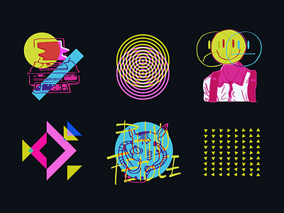 Couleur 3 - Brand Research black branding colorful electric geometric icons music people playful rebrand rhino shapes