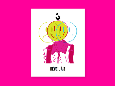 Couleur 3 - Branding Research - Réveil à 3 black branding colorful electric geometric icons music people playful rebrand shapes smiley