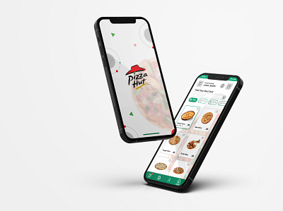 Pizza Hut Home Delivery App UI Design with iPhone x mock up app design food app food delivery app graphic design ui