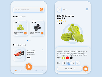 Nike Brand Shoes app design | Just For Practice  | UI/UX Mobile