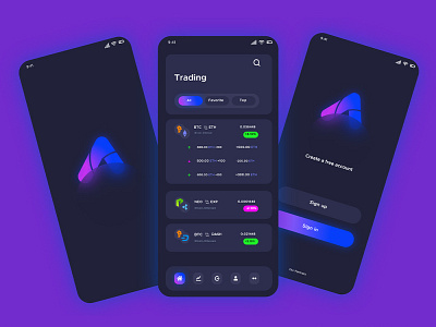 Cryptocurrency App Design | Trading App | BTC & ETH & NEO & EXP app design graphic design illustration mock up prototyping trading ui ui ux user interface