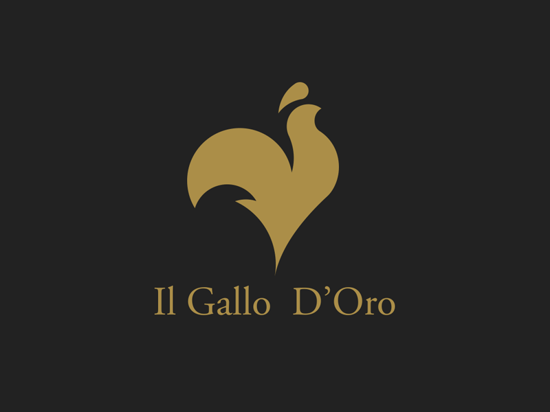 Il Galo D'oro Proposal clean cock galo geometric gourmet restaurant logo proposal rooster work-in-progress