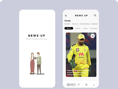 NEWS UP app design illustration logo mobile news app newsapp newsappdesign ui ux