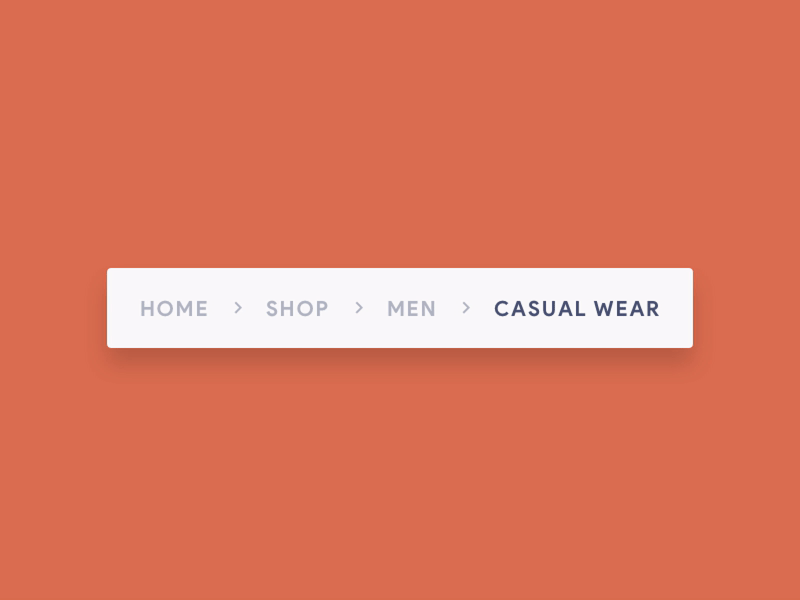 Breadcrumbs Hover Animation by Suleiman Ali Shakir on Dribbble